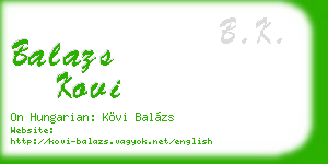 balazs kovi business card