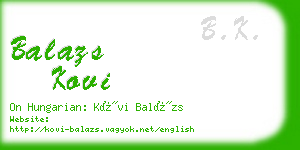 balazs kovi business card